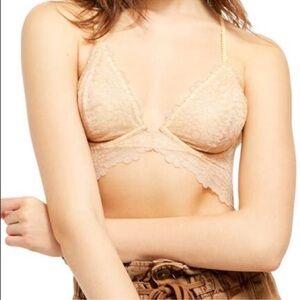 Free People | Lucia Underwire Bra 34B Gold Nude